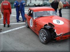 Steve Waddington's car after a "rare" spin